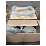 140 - White Hanging Baskets w/ Metal Hangers