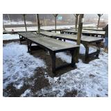 Four Green House Aluminum Grate Tables