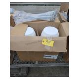 100- 10 in. White Hanging Pots with Metal Hangers