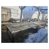 4 Greenhouse Tables with Metal Grates