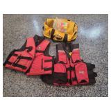 2 Life Vests and Lews Boat Bag