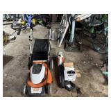 Electric Stihl Mower and Leaf Blower