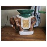 Hand Painted Ceramic XL Elephant Plant Stand