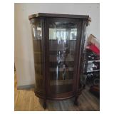 Claw Foot,  Curved Front Curio Cabinet