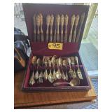 66Pc. Vintage Godinger Gold Plated Silverware Set