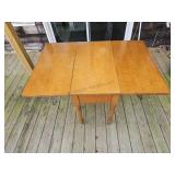 Tiger Stripped Double Drop Leaf Maple Table
