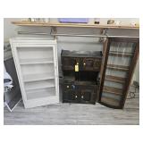 2 Display Cabinets & Doll House Buffet, Book Shelf
