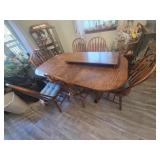 Dining Room Table, 6 Chairs and Hutch