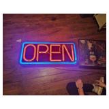 Open Sign & Spuds McKenzie Bud Light Sign