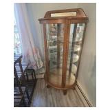 Lighted Curved Front Curio Cabinet