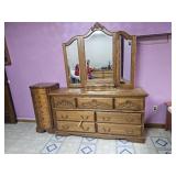 Bedroom Dresser with Jewelry Armoire