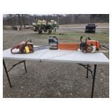 Husqvarna and Stihl Chainsaws With Bar Oil