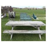 5 Benches and a Picnic Table