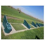 8 Plastic Driving Range Dividers w/ Turf