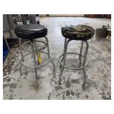 Two Steel Shop Stools