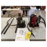 Two 20 Ton Air/Hydraulic Bottle Jacks