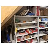 3 metal shelves