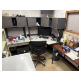 Corner Office Desk and Supplies