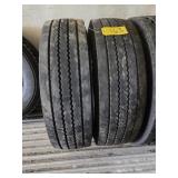 2- Used Michelin 255/70R22.5 Tires