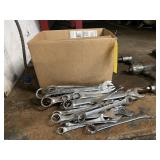 Box of metric and standard wrenches