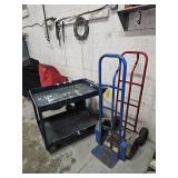 2 - 2 Wheel Dollies & Steel Cart