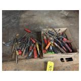 Box Of Flathead And Phillips Head Screwdrivers