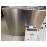 3 bay concession sink with a side mounted heater