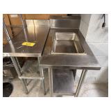 Stainless steal sink basin and table