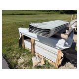 Brown and Green Aluminum Siding