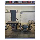 Belt/Disc Sander & 8in Bench Grinder
