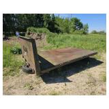 12Ft x 8Ft Flat Rack Steel Dump Bed