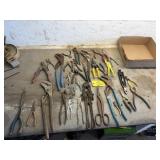 Box of pliers and cutters