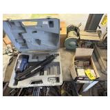 Central Pneumatic nail gun and box of nails