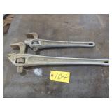 Ridgid and Ridgal Offset Pipe Wrenches