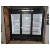 True 3 Section Glass Door Freezer