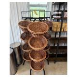 3 Wicker Basket Racks