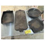 Cast-iron skillets and pans