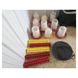 chicken feeders and waters