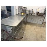 Three stainless steel tables
