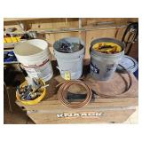 3 - 5 Gallon Buckets of Copper and Brass