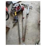Three Barrel Pumps and a Gas Nozzle