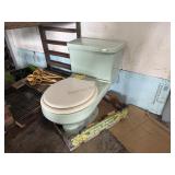 Sea foam green toilet