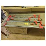 6- 41in Bessey Bar Clamps