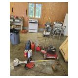 Toro Push Mower, Stihl Weed Trimmer, & Fuel Cans