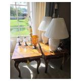 2 Thomasville End Stands and Lamps