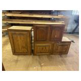 3 Wooden Cabinets