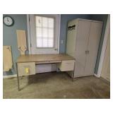 Hon Metal Cabinet and a Desk