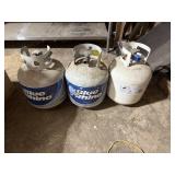 Three 20 Pound  Propane Tanks
