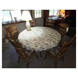 5ft Round Kitchen Table w/ 6 Chairs
