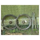 2 Steel Wheels & 4 Ox Yokes